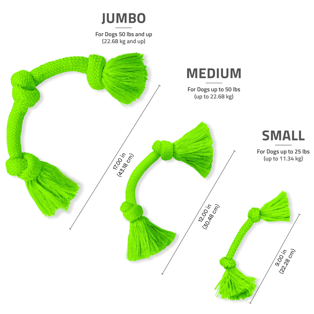 Playology Dri-Tech Rope Tug of War Toy for Large Dogs - Sweet Potato Scented Jumbo Rope