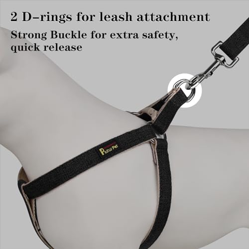 Plutus Pet Cotton & Hemp Step-In Dog Harness – Black, Size L: Lightweight, Escape-Proof & Quick Fit