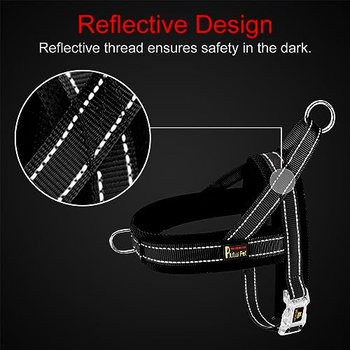 Plutus Pet No Pull Dog Harness - Purple, Size M: Breathable Mesh, Reflective, Escape Proof Vest for Small to Large Dogs