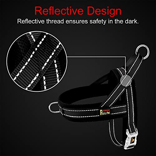 Plutus Pet No Pull Dog Harness – Breathable Mesh, Reflective, Quick-Fit Vest Harness for Small to Large Dogs (M, Navy Blue)