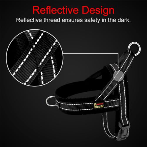Plutus Pet No Pull Dog Harness with Breathable Mesh, Reflective, Quick Fit - Size M Chocolate