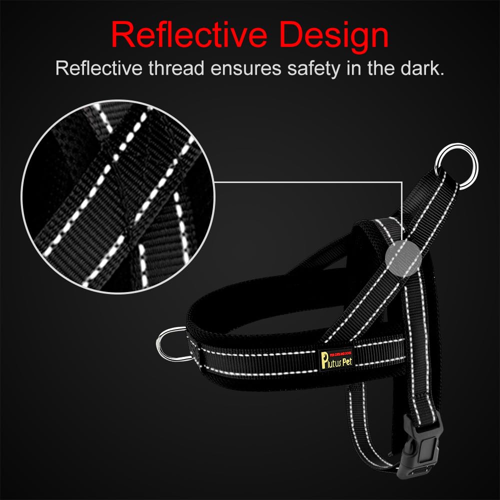 Plutus Pet No Pull Dog Harness with Breathable Mesh, Reflective, Quick Fit - Size M Chocolate