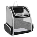 Pollason Pet Backpack Carrier for Cats and Small Dogs up to 15 lbs - Collapsible Travel Backpack with Mesh Ventilation (Black)