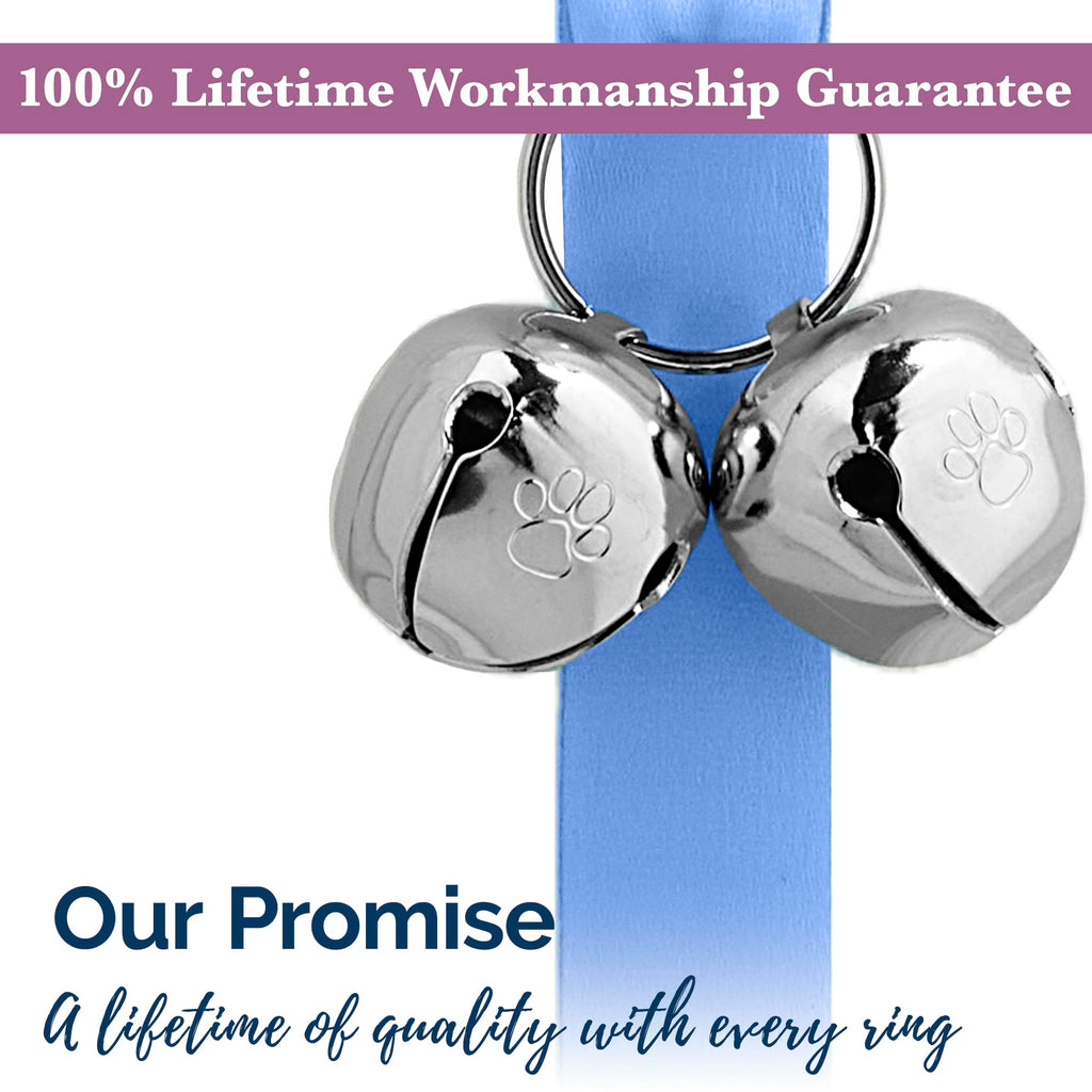 PoochieBells Hydrangea Dog Door Bells - Paw-Safe Steel Bells for Potty Training, Handmade in USA with Training Guide