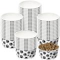 Potchen 30-Pack Disposable Paper Dog Bowls - 12 oz Leakproof Travel Bowls for Small Dogs, Cats, Puppies - Cute Printed Patterns