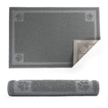 Prime Pets 35x24 Inch Waterproof Dog Food Mat – Non-Slip, Soft on Paws, Grey