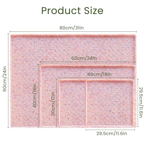 Ptlom Anti-Slip Dog Food Mat – Waterproof Silicone Feeding Tray for Dogs and Cats, Pink