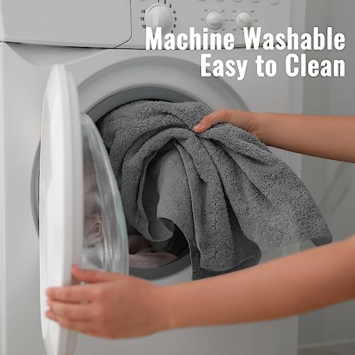 Puomue 3-Pack Microfiber Dog Drying Towels – 41 x 23.6 Inches, Grey, Super Absorbent & Soft for All Dog Breeds
