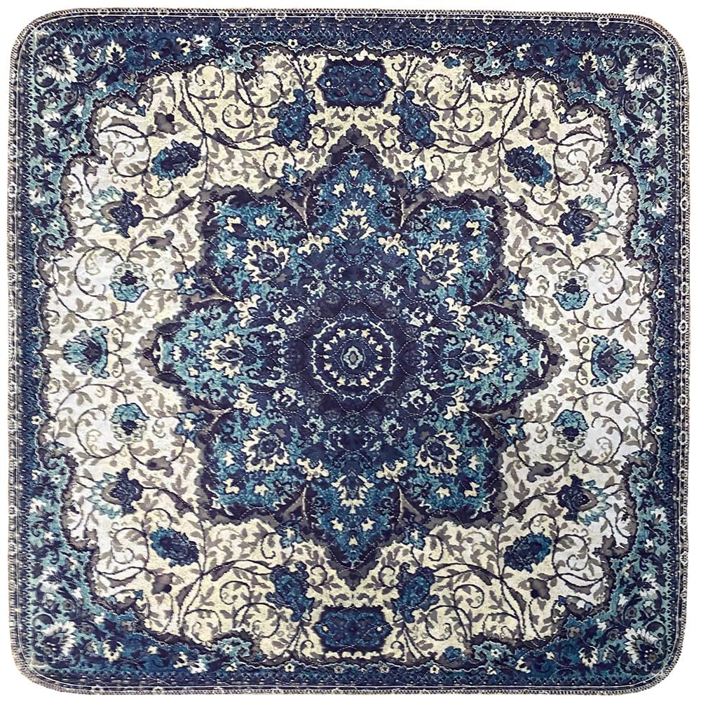 PUPIBOO Washable Pee Pads 2-Pack - Blue Medallion, 18x24 Inch Reusable Dog & Cat Training Pads