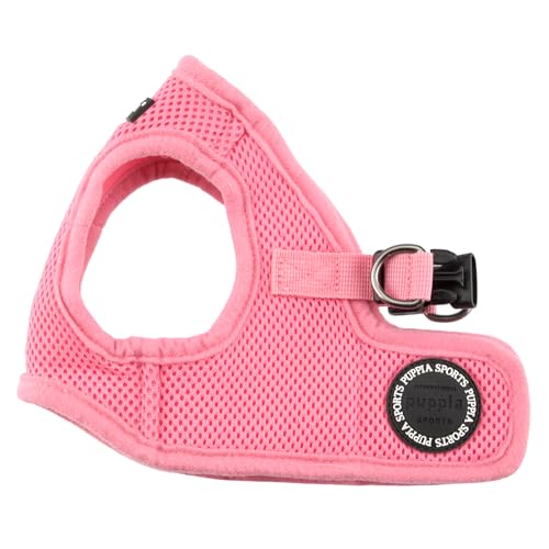 Puppia Soft Dog Harness Vest - Large, Pink, Breathable Mesh with Adjustable Fit