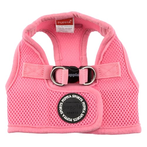 Puppia Soft Dog Harness Vest - Large, Pink, Breathable Mesh with Adjustable Fit