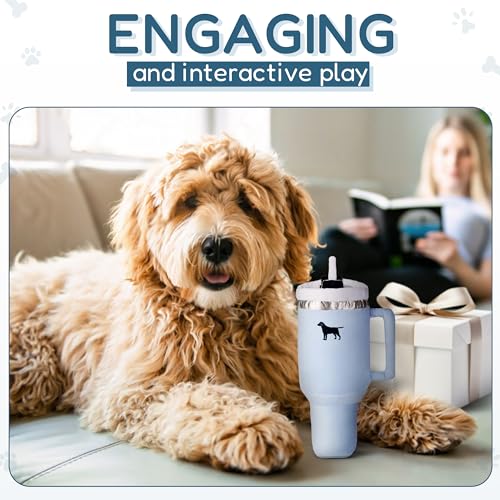 PUPROAR Pup Cup Tumbler Dog Toy (Mint Green) – Squeaky Plush Toy for Dogs, Cute Birthday Gift