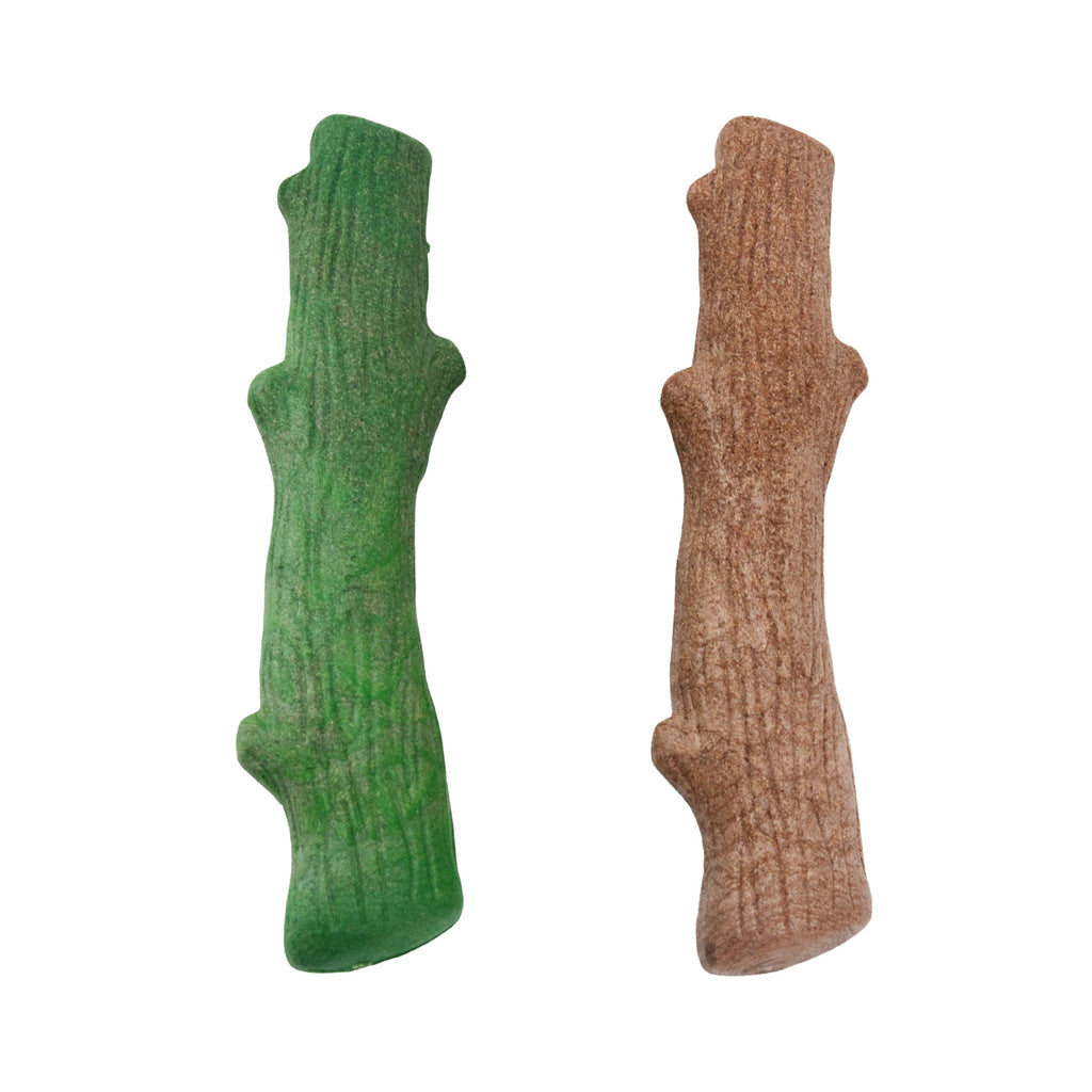Pupstages Dogwood Breath Dog Chew Toy – 2-Pack of Real-Wood Blend Chews for Moderate Chewers, Large (8 Inch)
