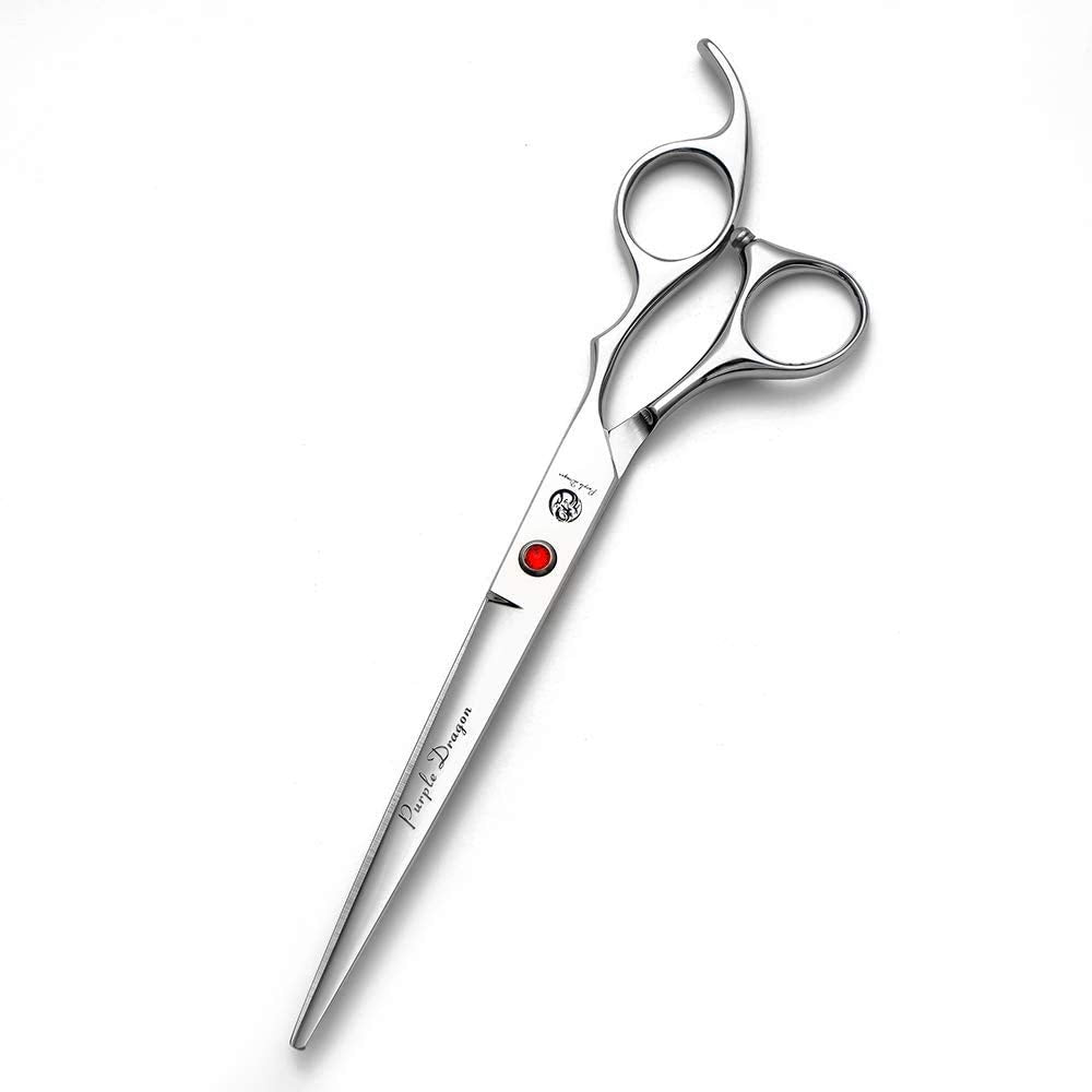 Purple Dragon Hair Cutting Shears 5-10 Inch – Japanese 440C Stainless Steel Scissors for Barber & Pet Grooming with Bag