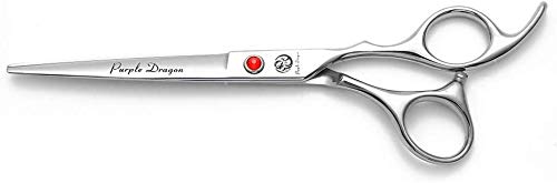 Purple Dragon Hair Cutting Shears 5-10 Inch – Japanese 440C Stainless Steel Scissors for Barber & Pet Grooming with Bag