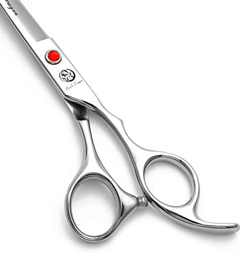 Purple Dragon Hair Cutting Shears 5-10 Inch – Japanese 440C Stainless Steel Scissors for Barber & Pet Grooming with Bag