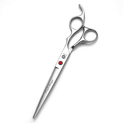 Purple Dragon Hair Cutting Shears 5-10 Inch – Japanese 440C Stainless Steel Scissors for Barber & Pet Grooming with Bag