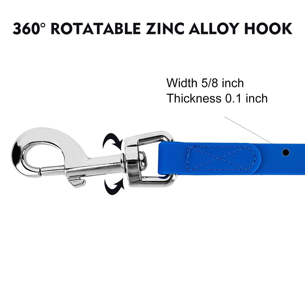 Qiaosite 15ft Waterproof Dog Leash – Durable Long Training Lead for Recall, Hiking & Swimming (Blue)