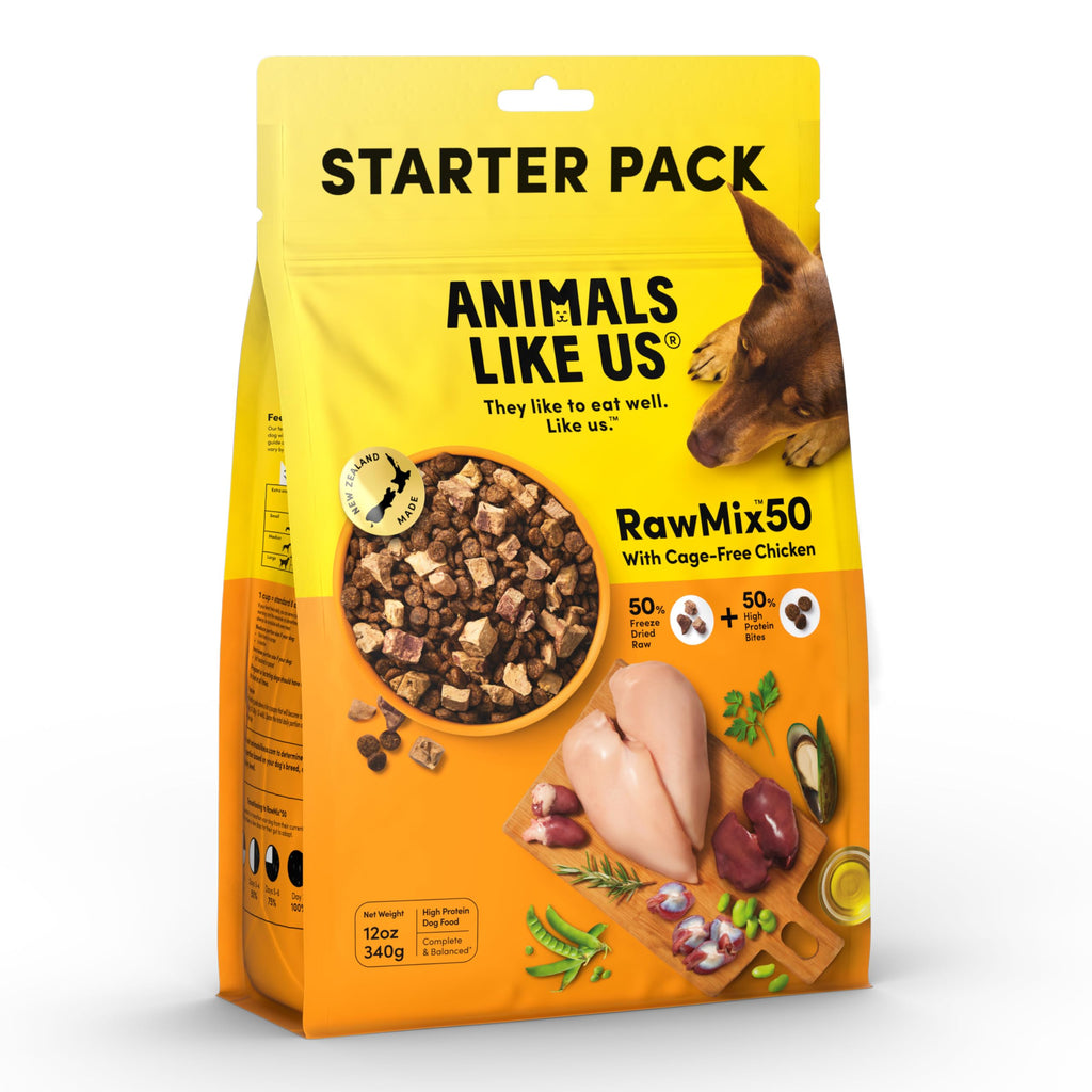 RawMix50 Chicken Freeze-Dried Raw Dog Food – 50% Organ Meat, High Protein, Grain-Free, 12 oz