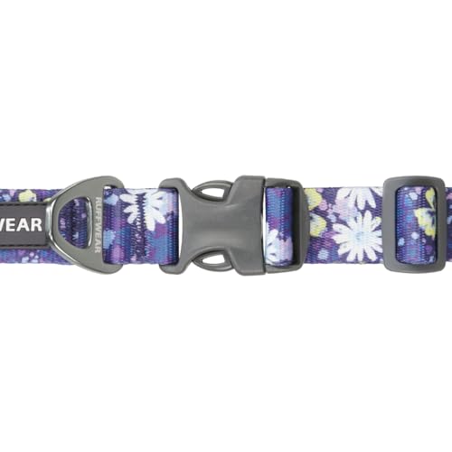 Ruffwear Front Range Dog Collar – Adjustable Tubelok Webbing, Lightweight Side Release Buckle, Aluminum V-Ring, Wildflower (20-26 Inches)