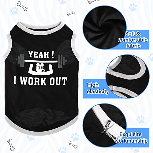 Saintrygo 8-Piece Funny Letter Dog Shirts: Soft, Breathable Pet T-Shirts for Small Dogs & Cats (Cute Pattern, Small)