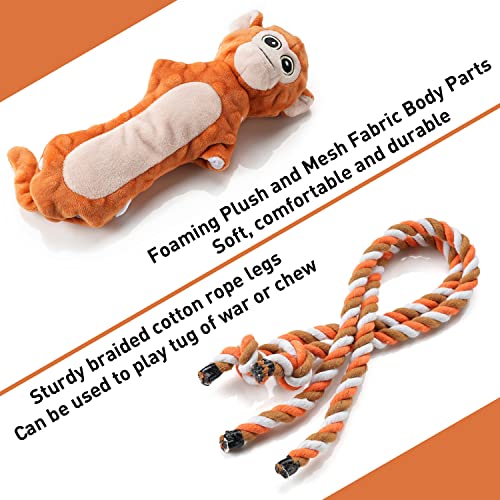 Sedioso Dog Tug Toy – Monkey Plush with Squeaker and Crinkle Paper for Interactive Play