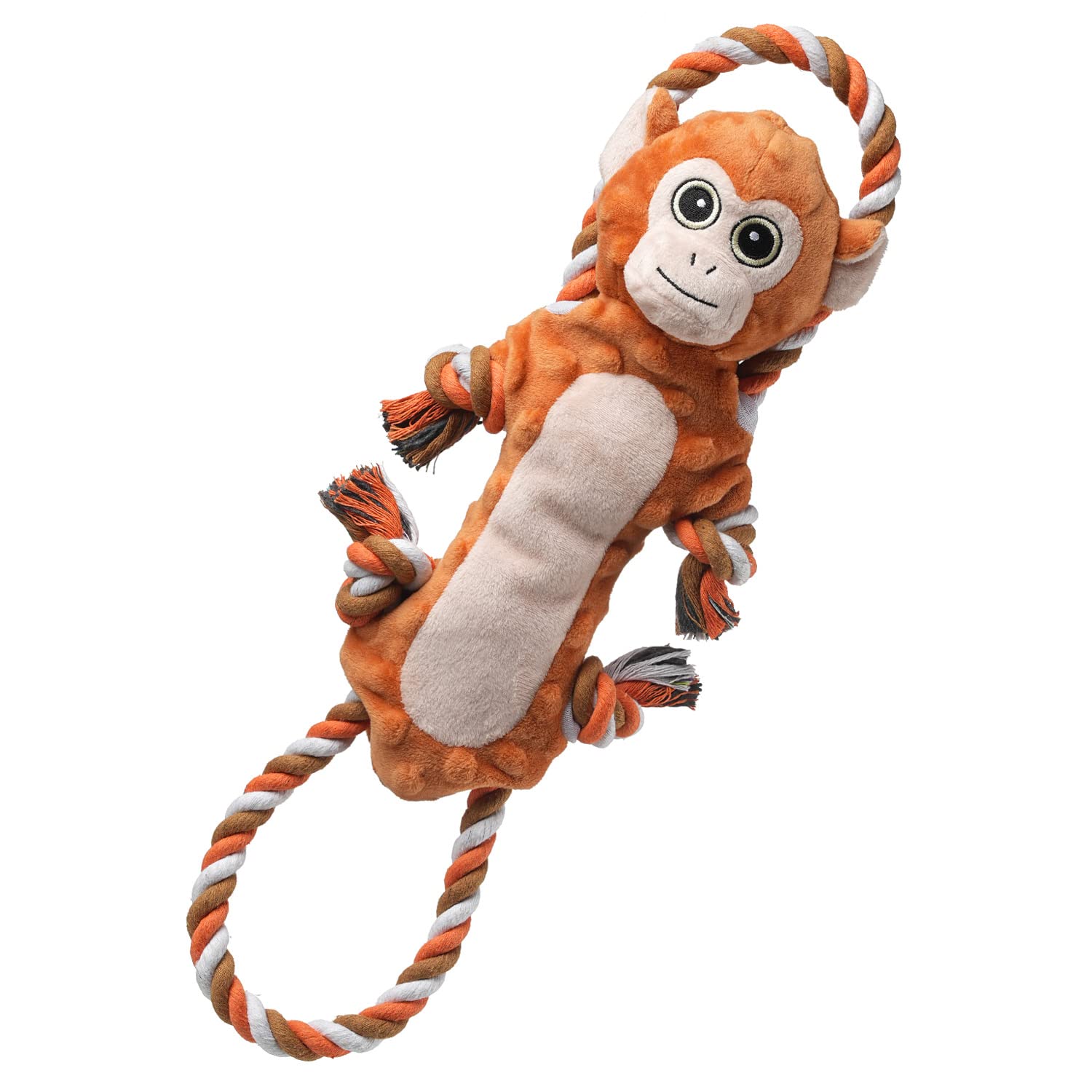 Sedioso Dog Tug Toy – Monkey Plush with Squeaker and Crinkle Paper for Interactive Play