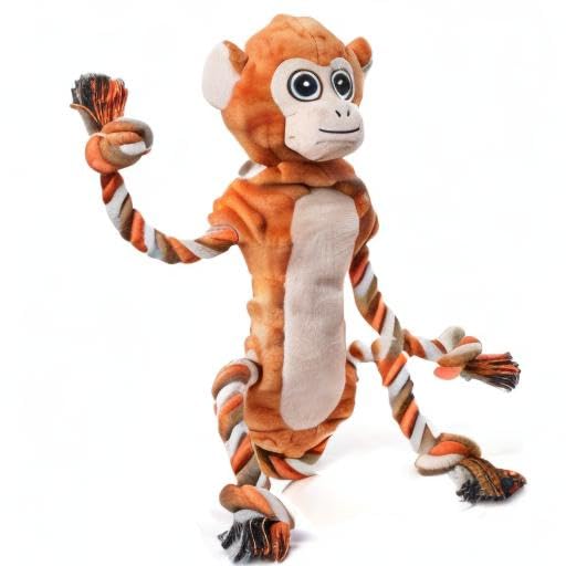 Sedioso Dog Tug Toy – Monkey Plush with Squeaker and Crinkle Paper for Interactive Play