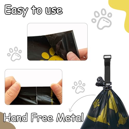 SHAOUMAN Metal Poop Bag Holder 2-Pack – Aerospace Aluminum with Leash Clip, 30 Lavender Bags & Accessories (Black)