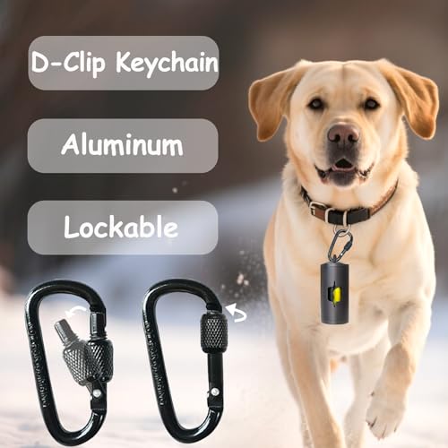 SHAOUMAN Metal Poop Bag Holder 2-Pack – Aerospace Aluminum with Leash Clip, 30 Lavender Bags & Accessories (Black)