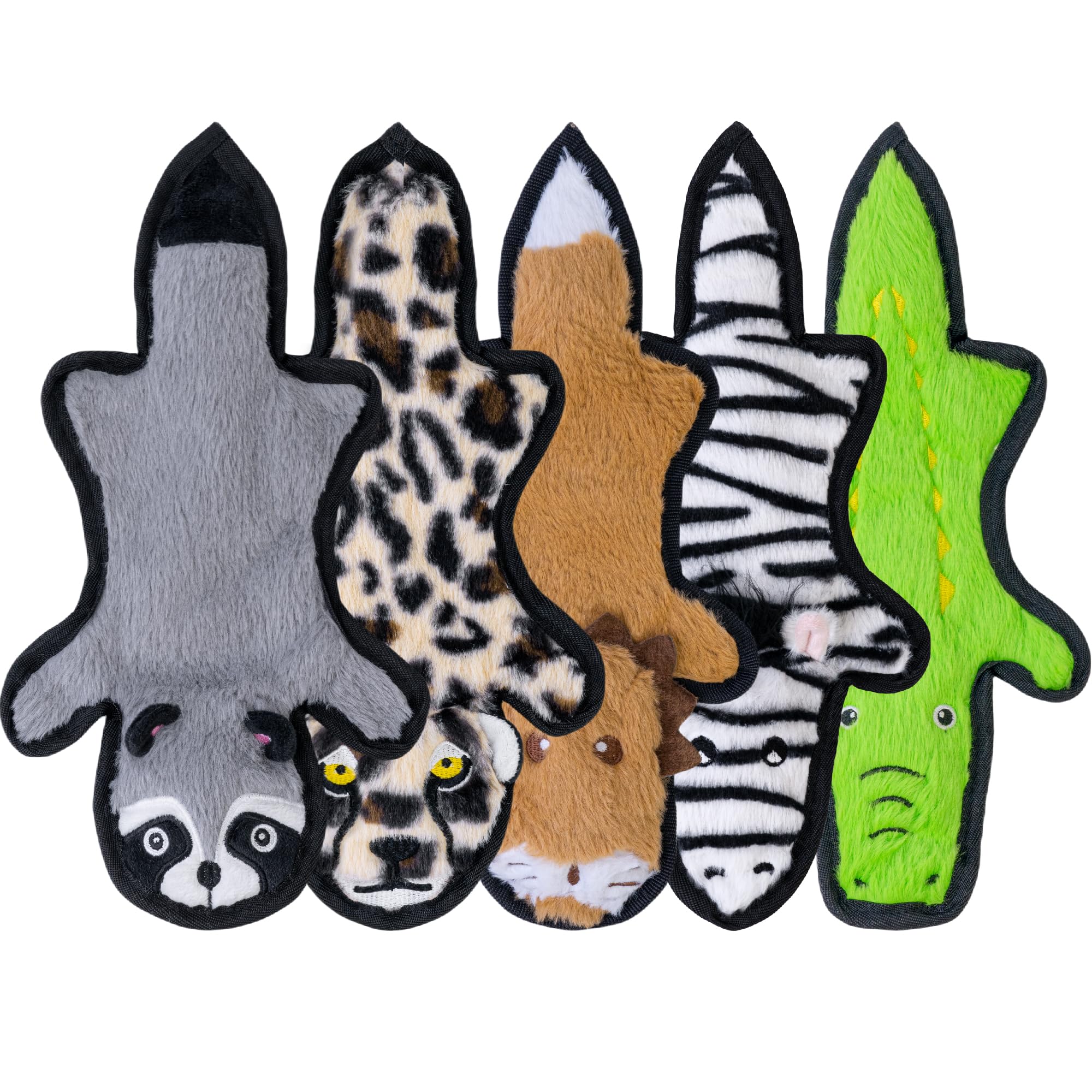 SHARLOVY No Stuffing Dog Toy: Durable Crinkle Squeaky Chew Toy for Aggressive Chewers - 6 Tough Layers, 3 Sizes