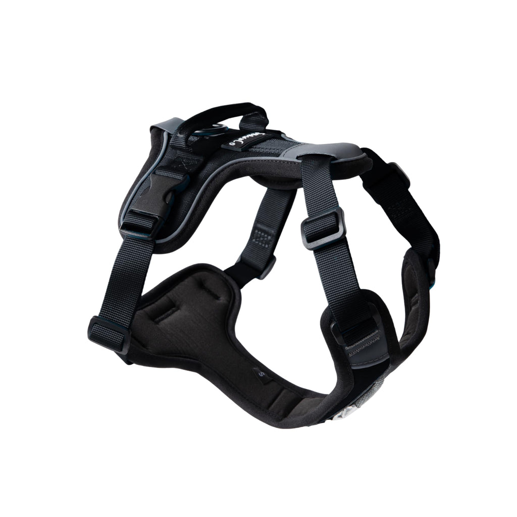 ShawnCo Basecamp Dog Harness Midnight Size L – No-Pull Vest with 3 Leash Clips