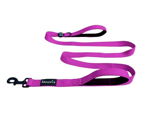 ShawnCo Dream Walk Dog Leash – Nylon Neoprene Handle, 6ft, Orchid, M/L (2 Handles)