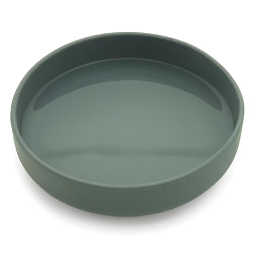 Should We Go? Spruce Silicone Dog Bowl – 2 Cup No-Spill, Suction Cup, Dishwasher Safe