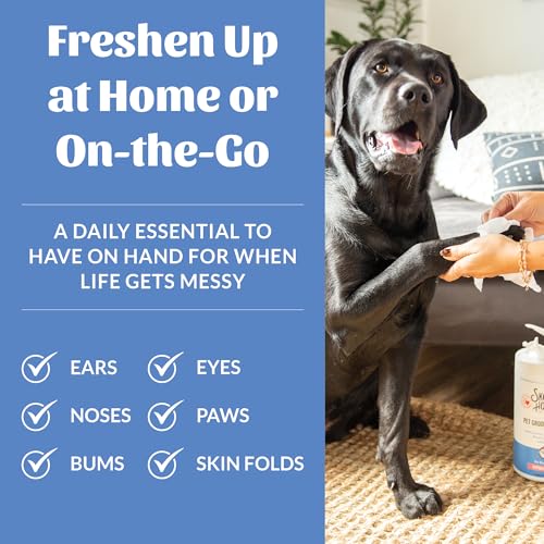 SKOUT'S HONOR Pet Grooming Wipes – Fragrance-Free, Plant-Based & Biodegradable (80 Count)