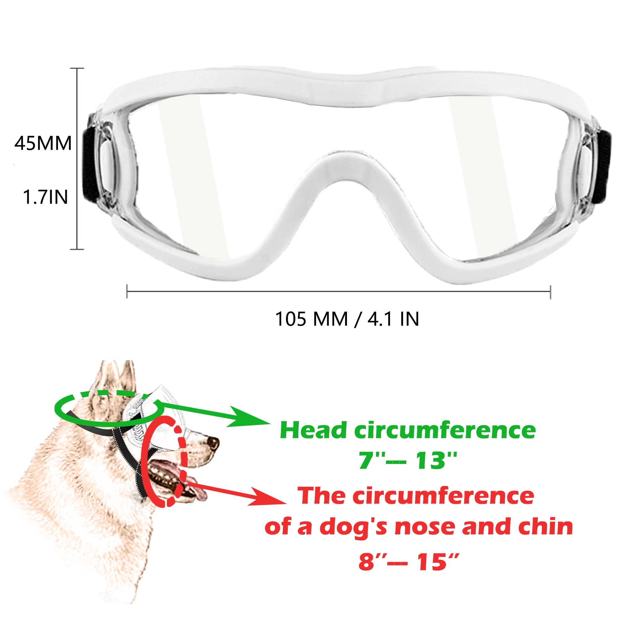 Small Dog Sunglasses with UV Protection & Adjustable Strap – Windproof Goggles for Tiny Breeds