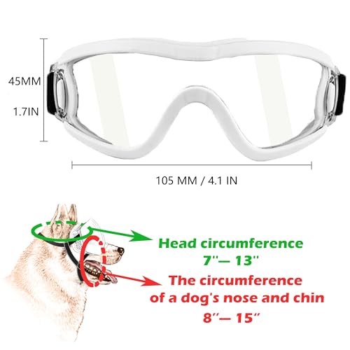 Small Dog Sunglasses with UV Protection & Adjustable Strap – Windproof Goggles for Tiny Breeds
