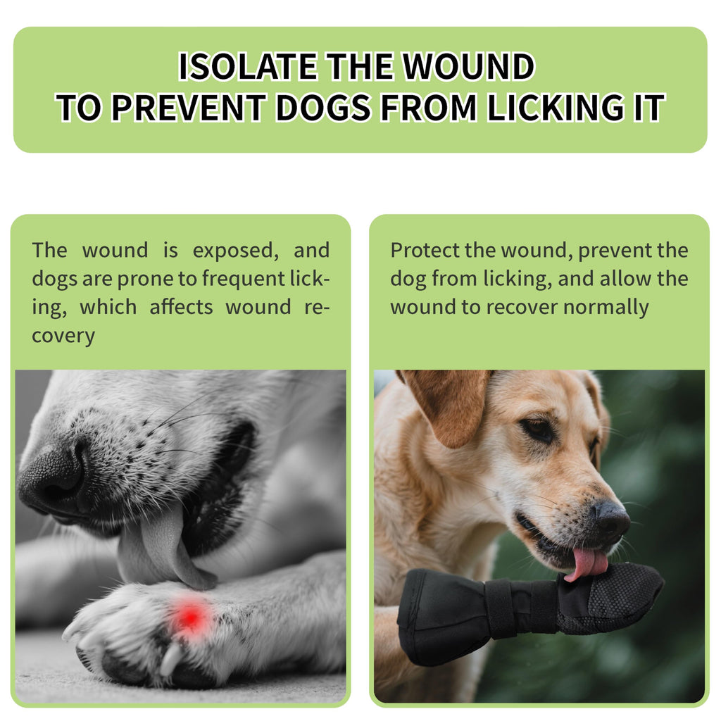 Snugrance Dog Paw Wound Recovery Boot – Lick-Proof, Non-Slip, Adjustable for Medium to Large Dogs (XL, 2-Pack)