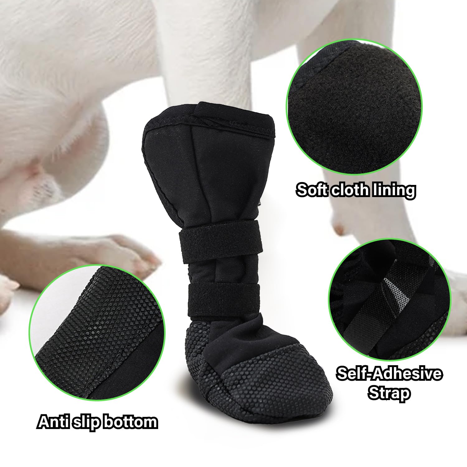 Snugrance Dog Paw Wound Recovery Boot – Lick-Proof, Non-Slip, Adjustable for Medium to Large Dogs (XL, 2-Pack)