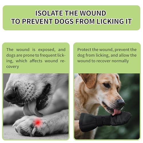 Snugrance Dog Paw Wound Recovery Boot – Lick-Proof, Non-Slip, Adjustable for Medium to Large Dogs (XL, 2-Pack)
