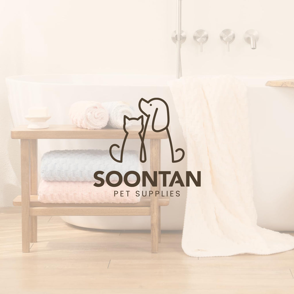 SOONTAN Microfiber Pet Towel Set – 2 Absorbent Quick-Dry Towels for Dogs and Cats (Pink)