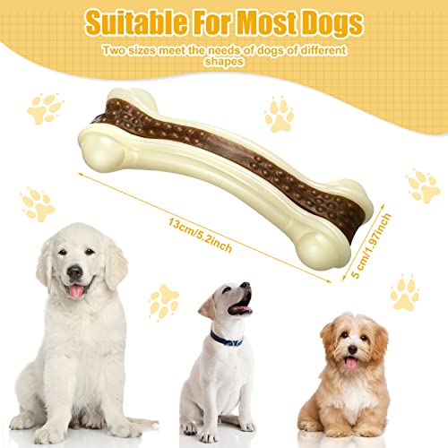 Sosation 3-Pack Beef-Flavored Nylon Chew Bones for Aggressive Chewers - Medium Size
