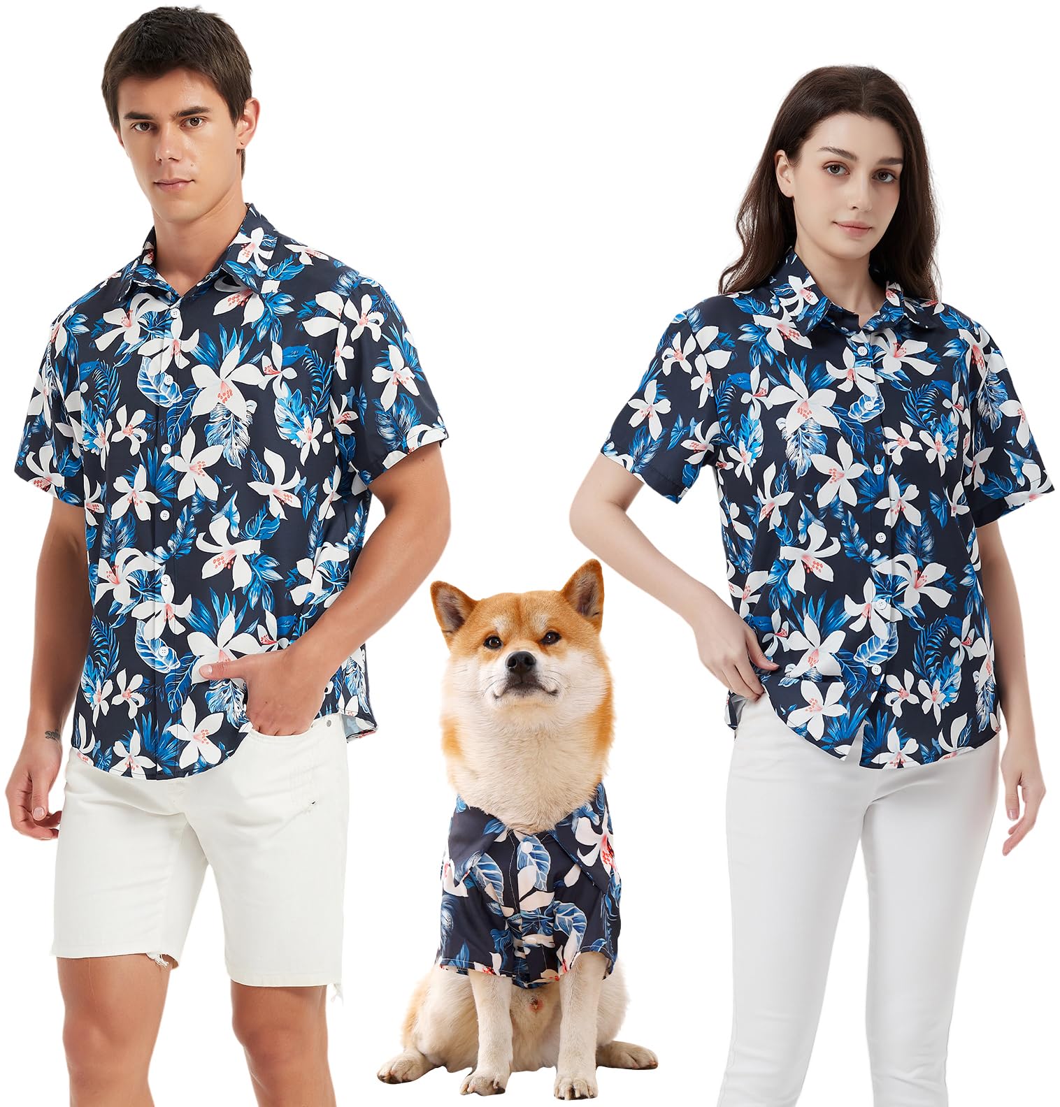 Spajoy Hawaiian Dog Shirt - Summer Breathable Floral Tee for Small to Large Dogs (Sold Separately)