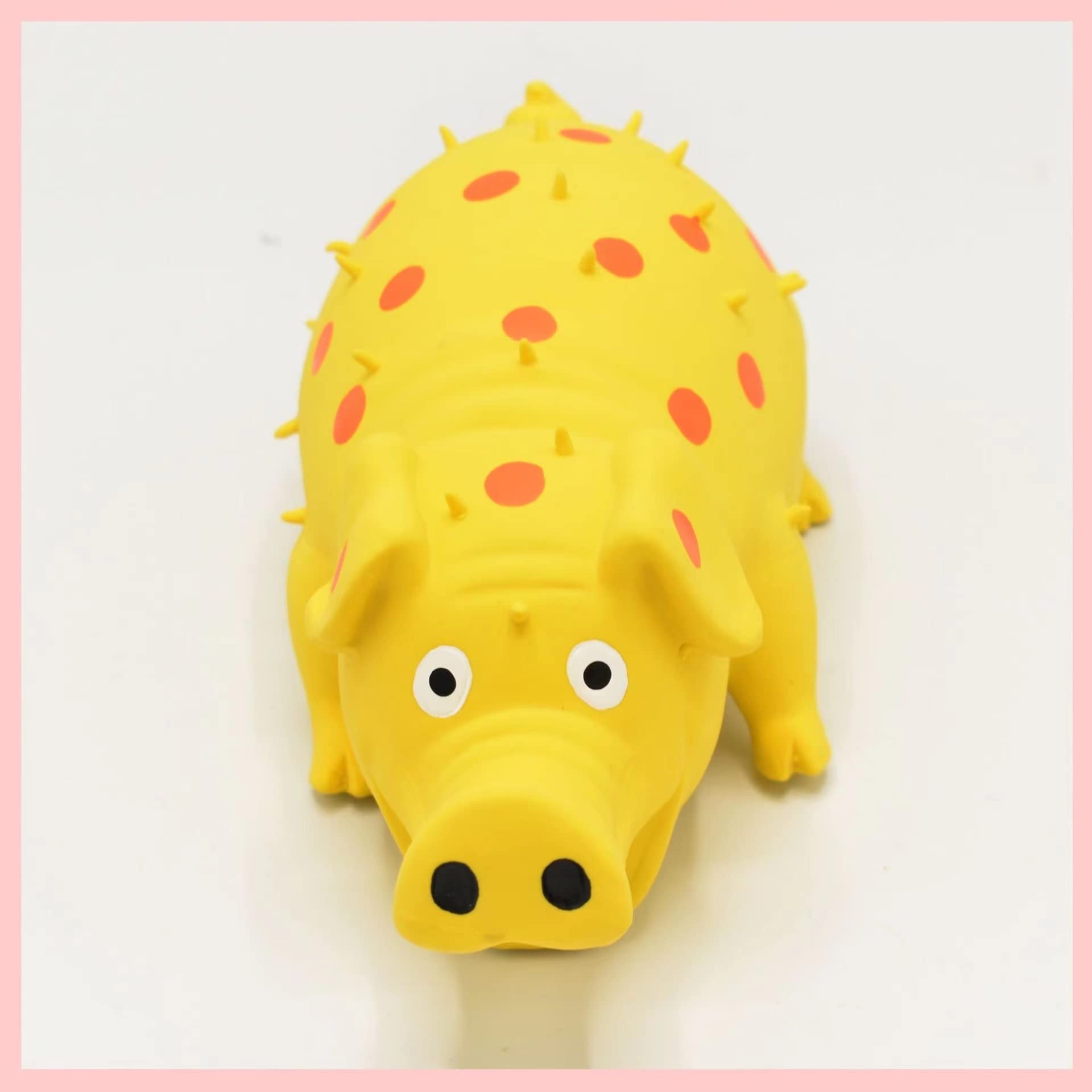 Squeaky Pig Dog Toys 2 Pack – Grunting Pig Toy That Oinks for Small, Medium, Large Dogs
