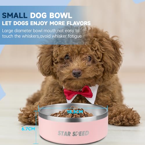 StarSpeed 42oz Stainless Steel Dog Bowl – Non-Slip Rubber Base, Double-Wall Insulated, Dishwasher Safe