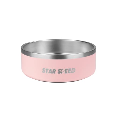 StarSpeed 42oz Stainless Steel Dog Bowl – Non-Slip Rubber Base, Double-Wall Insulated, Dishwasher Safe