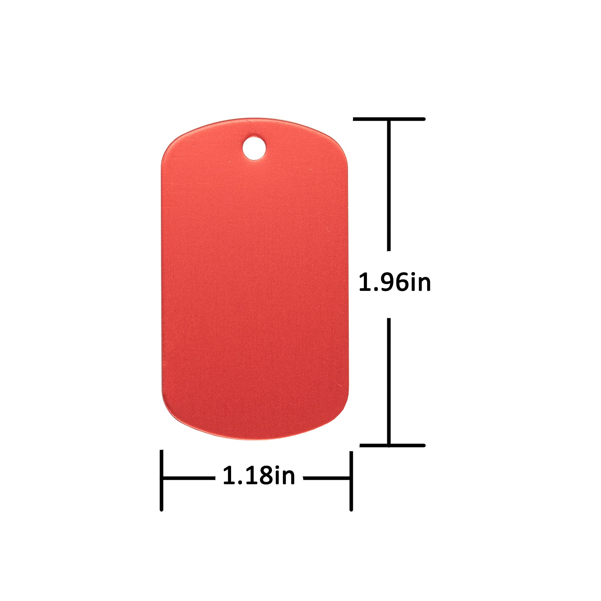 StayMax 50-Pack Red Anodized Aluminum Engraving Blanks - 1.96x1.18 Inch Stamping Tags