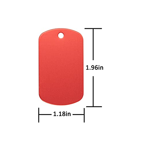 StayMax 50-Pack Red Anodized Aluminum Engraving Blanks - 1.96x1.18 Inch Stamping Tags