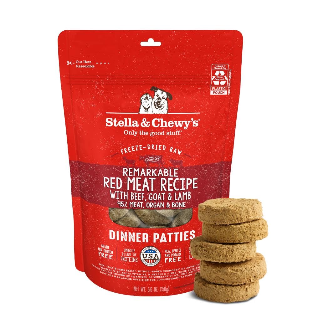Stella & Chewy's Freeze-Dried Raw Dinner Patties - Red Meat Blend - 5.5 oz for Dogs