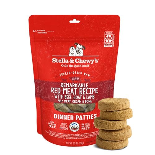 Stella & Chewy's Freeze-Dried Raw Dinner Patties - Red Meat Blend - 5.5 oz for Dogs